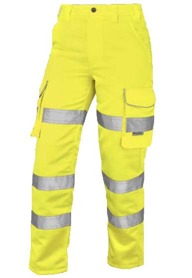 Women's Yellow Polycotton Trousers | HVYWT - Women's Safety Clothing ...