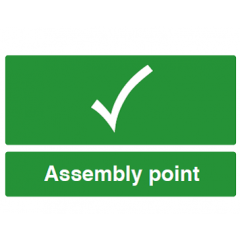 Assembly Point Tick Safety Sign - PVC