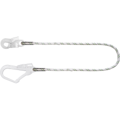 Restraint Kernmantle Rope Lanyard 1.5m c/w Snap Hook & Scaffold Hook