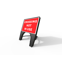 Plastic Q Sign - 600mm x 450mm Rectangle - Crossing Not In Use