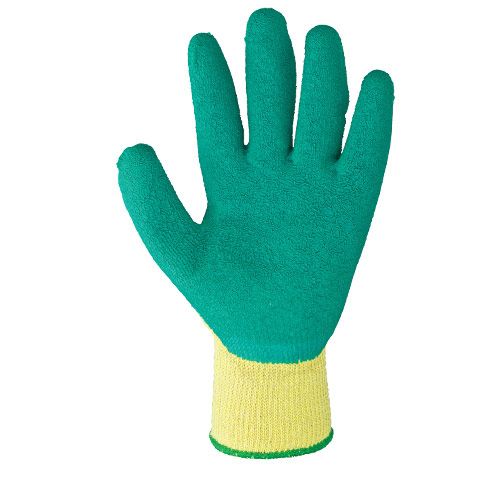 MAX GRIP Glove Latex Palm Coated Green (Pair) - MJ Scannell Safety