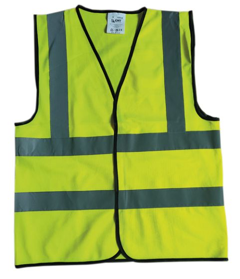 Hi Vis Sleeveless Vest Yellow 